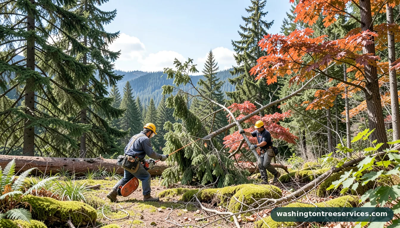 cutting down of tree - professional tree service in Washington