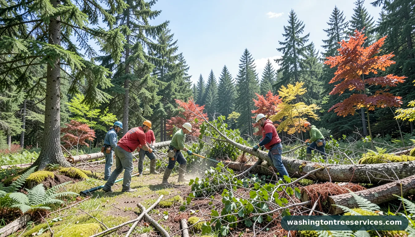 cutting down trees - professional tree service in Washington