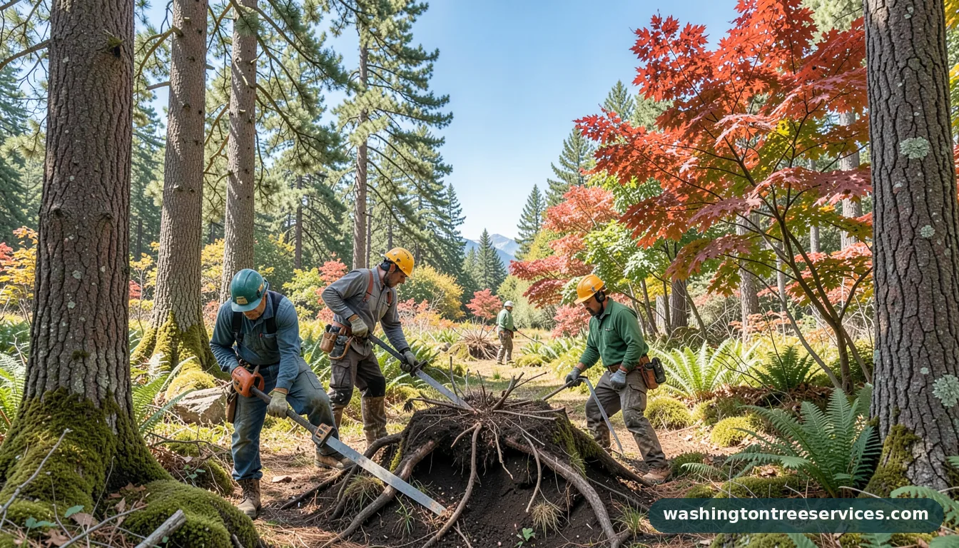 cutting tree roots in Washington | Washington Tree Services cutting tree roots - professional tree service in Washington