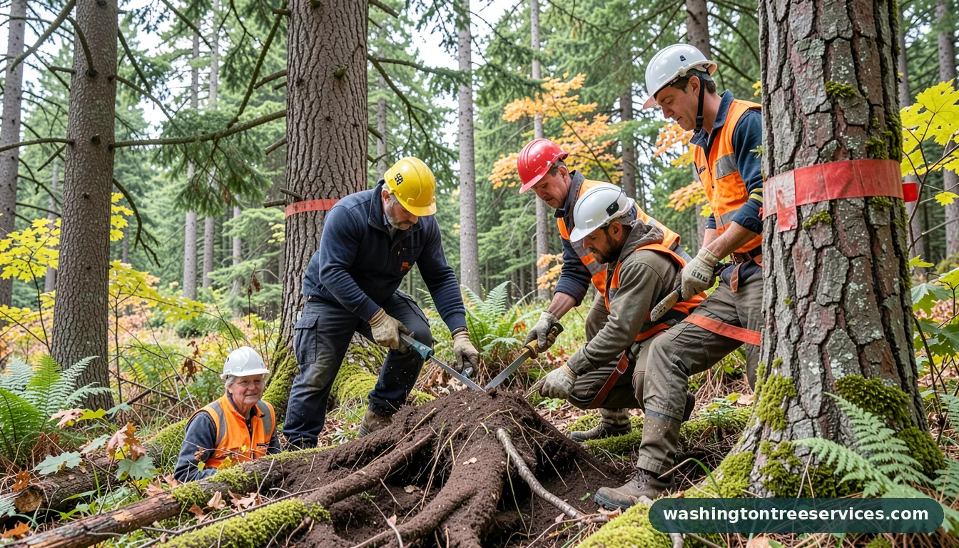 Professional equipment for cutting tree roots in Washington cutting tree roots - tree service equipment and crew in Washington
