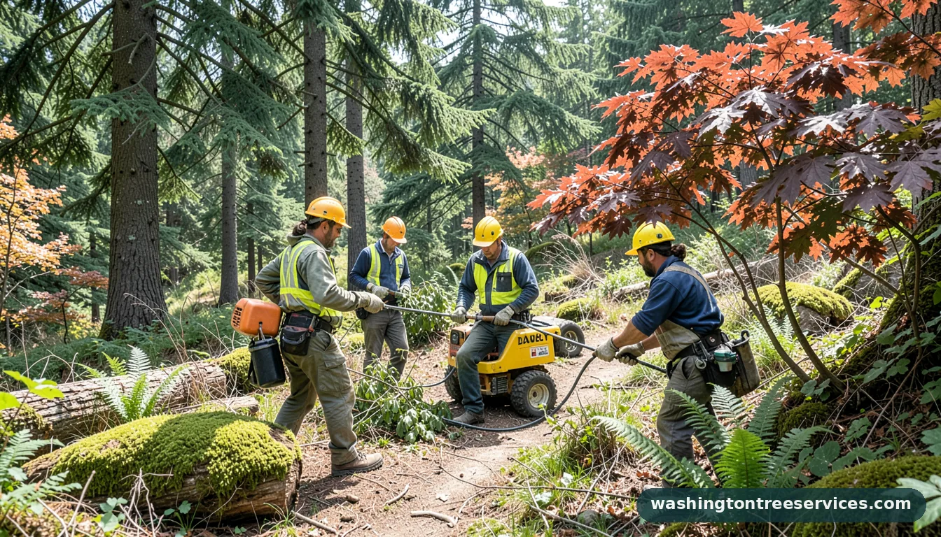 davey landscaping near me - certified arborists at work in Washington
