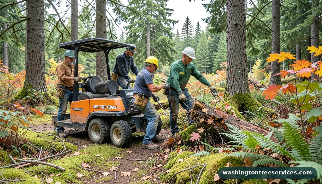 Professional equipment for davey tree service in Washington davey tree service - tree service equipment and crew in Washington