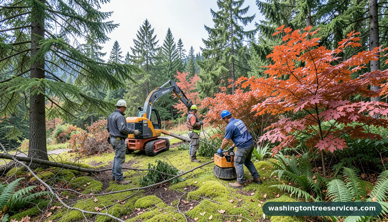 Completed davey tree service project by Washington Tree Services davey tree service - completed tree work by Washington Tree Services