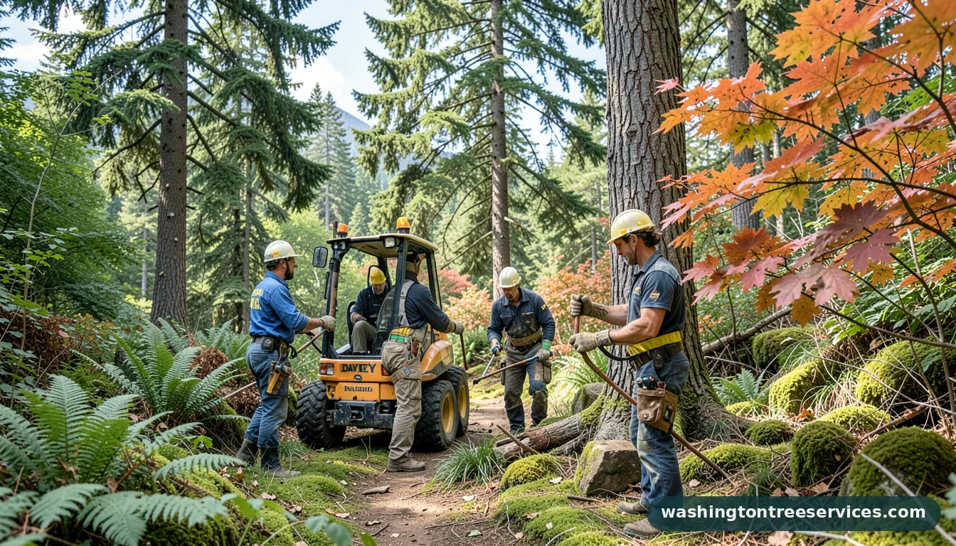 davey tree surgery - certified arborists at work in Washington