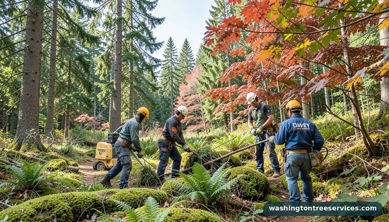 davey tree surgery - completed tree work by Washington Tree Services