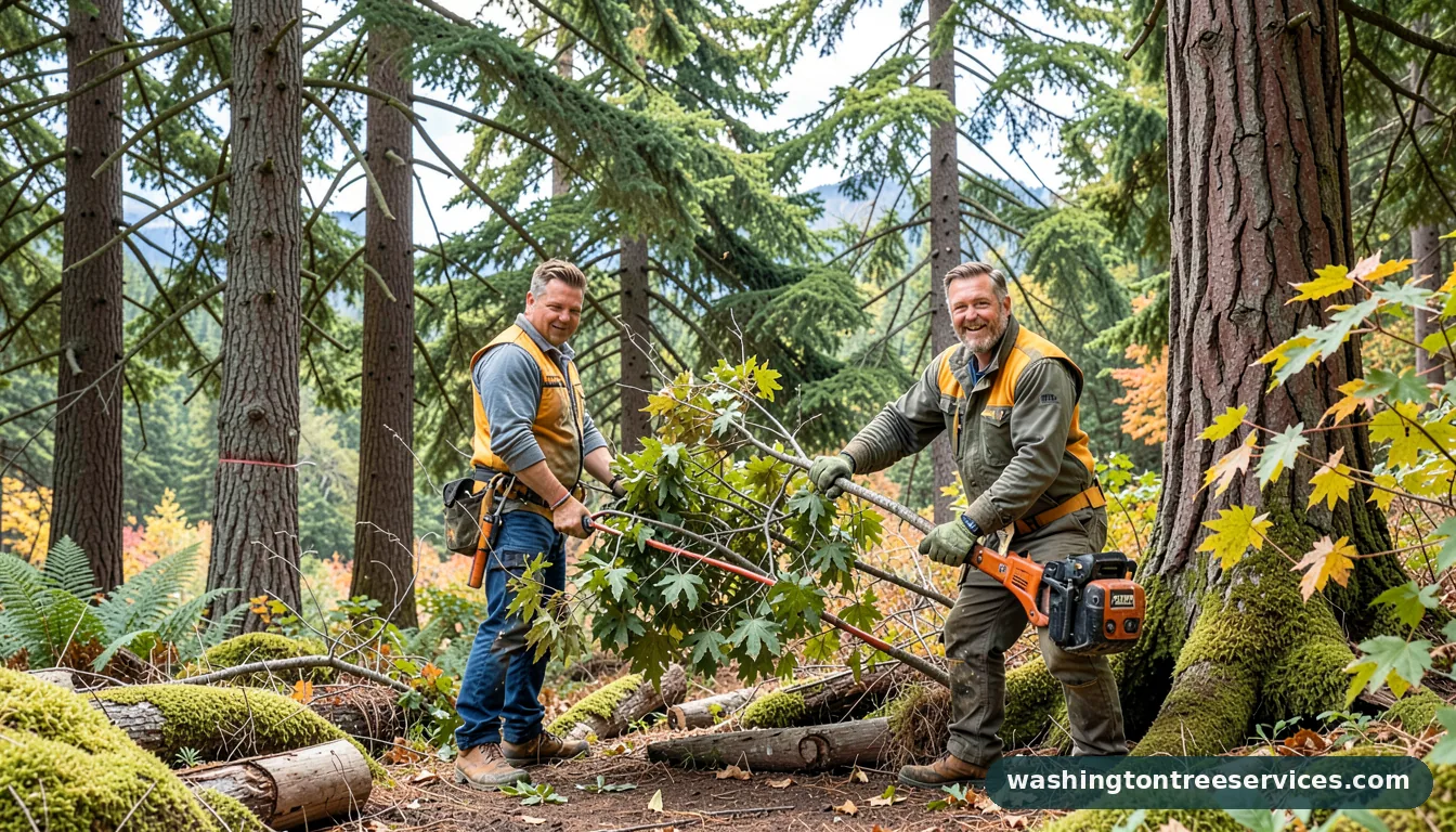Certified arborists handling davey tree in Washington davey tree - certified arborists at work in Washington