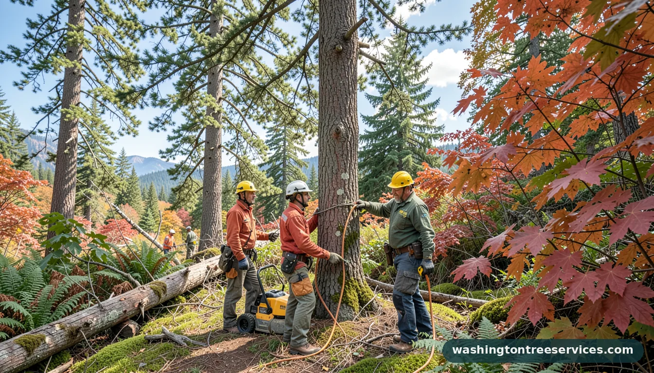 Professional equipment for davey tree in Washington davey tree - tree service equipment and crew in Washington