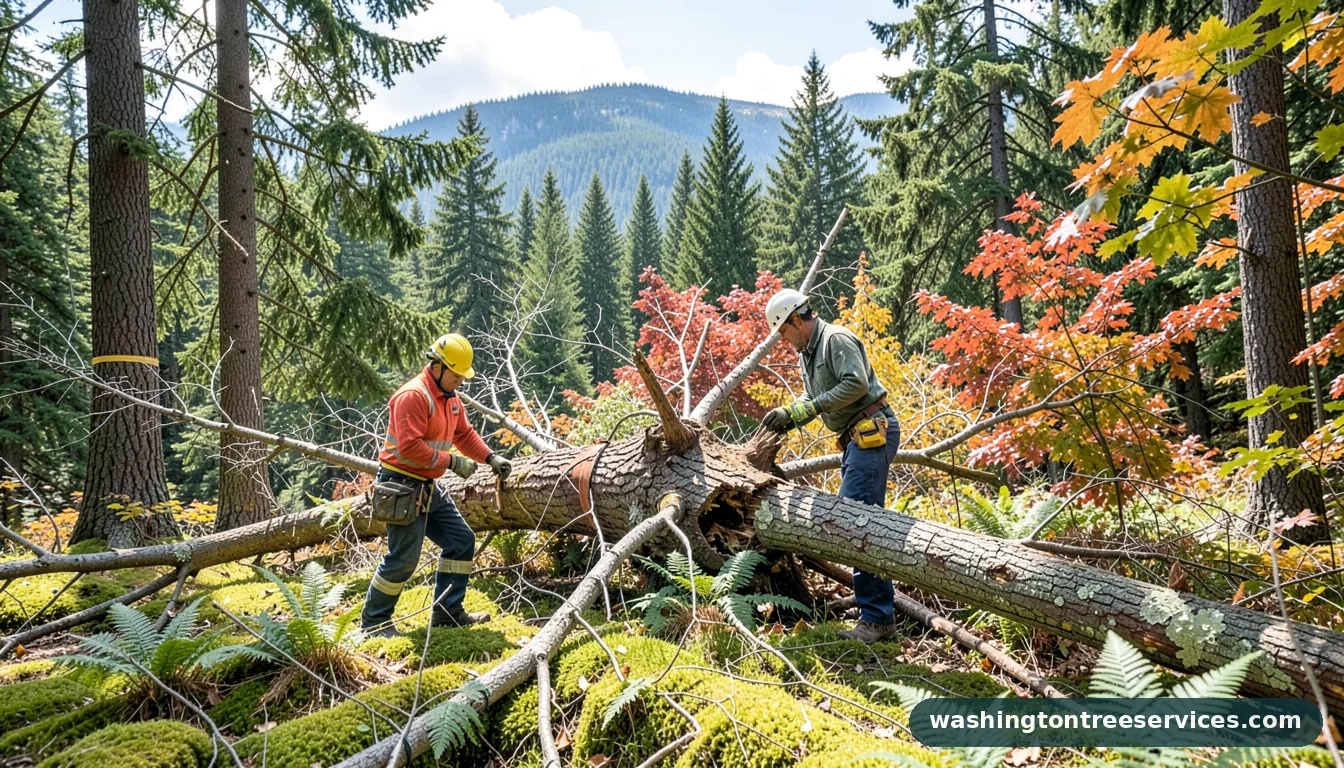 Professional equipment for dead tree removal cost in Washington dead tree removal cost - tree service equipment and crew in Washington