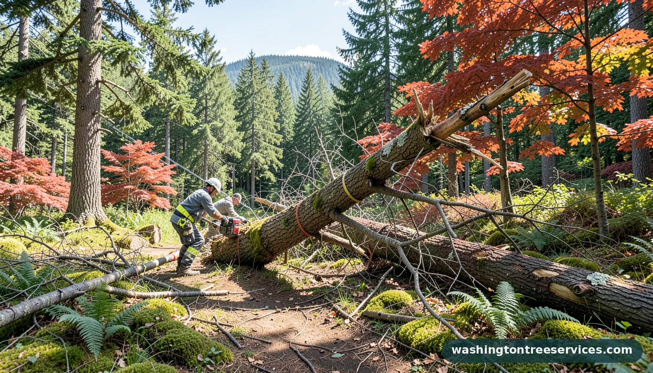 Completed dead tree removal cost project by Washington Tree Services dead tree removal cost - completed tree work by Washington Tree Services