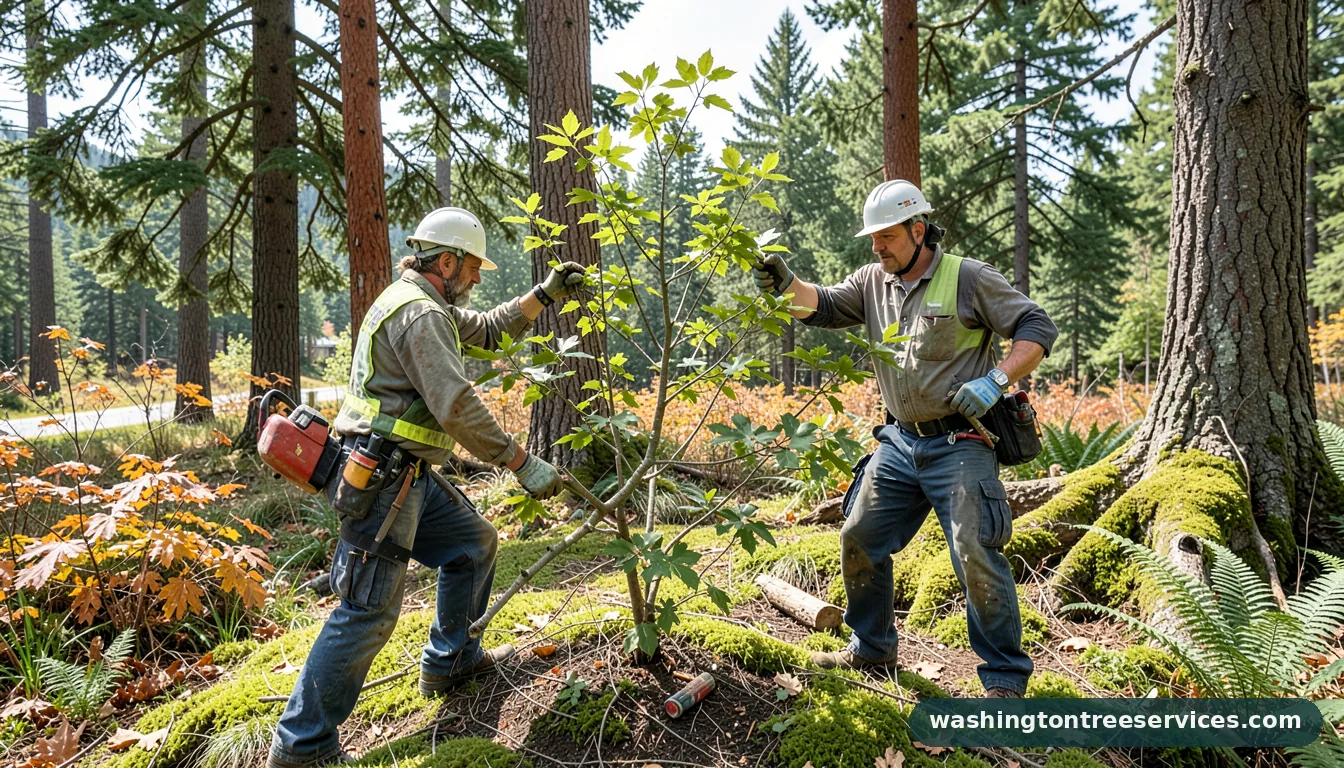 Professional equipment for dogwood bush pruning in Washington dogwood bush pruning - tree service equipment and crew in Washington