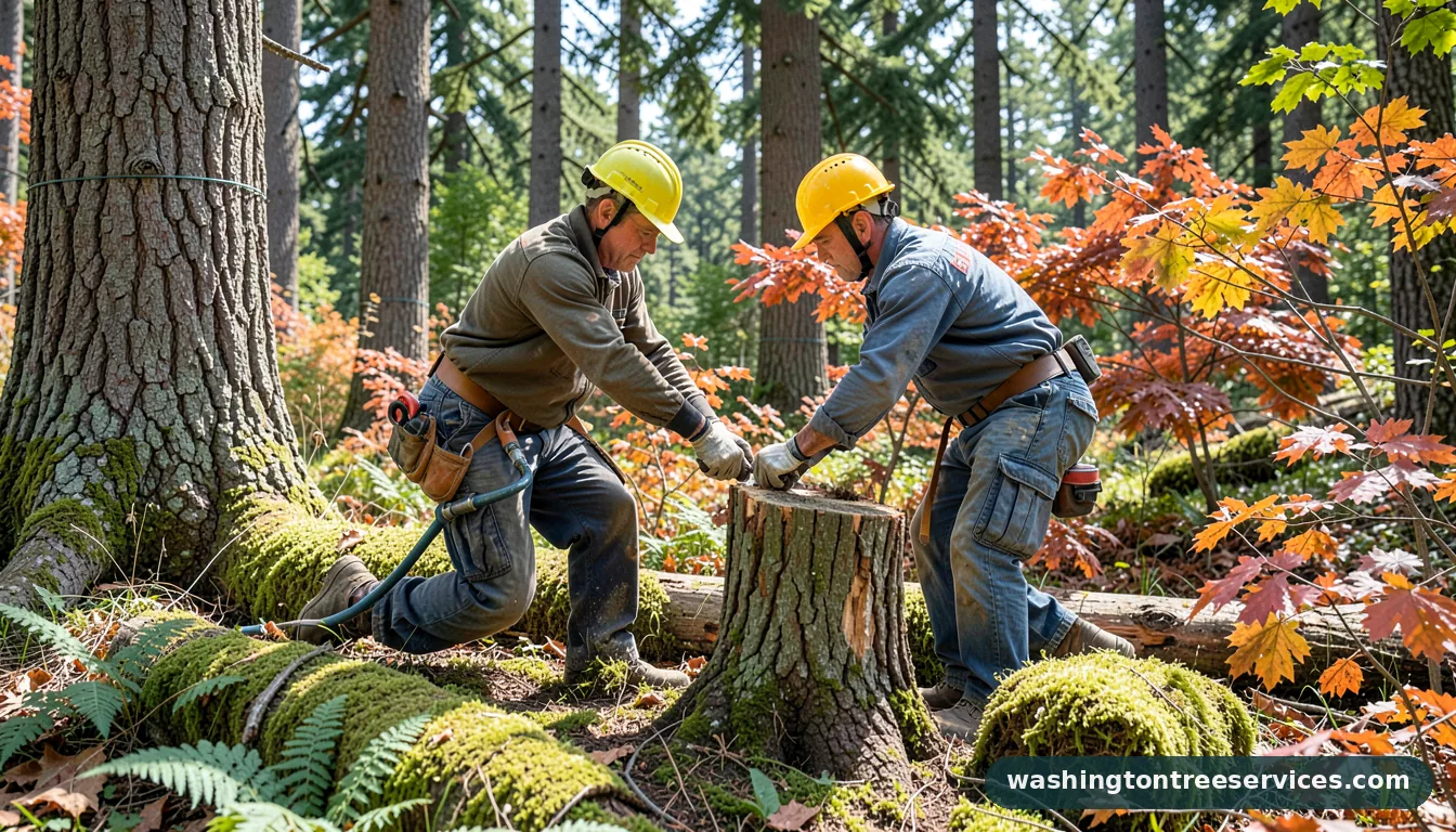 Professional equipment for drop crotch pruning in Washington drop crotch pruning - tree service equipment and crew in Washington