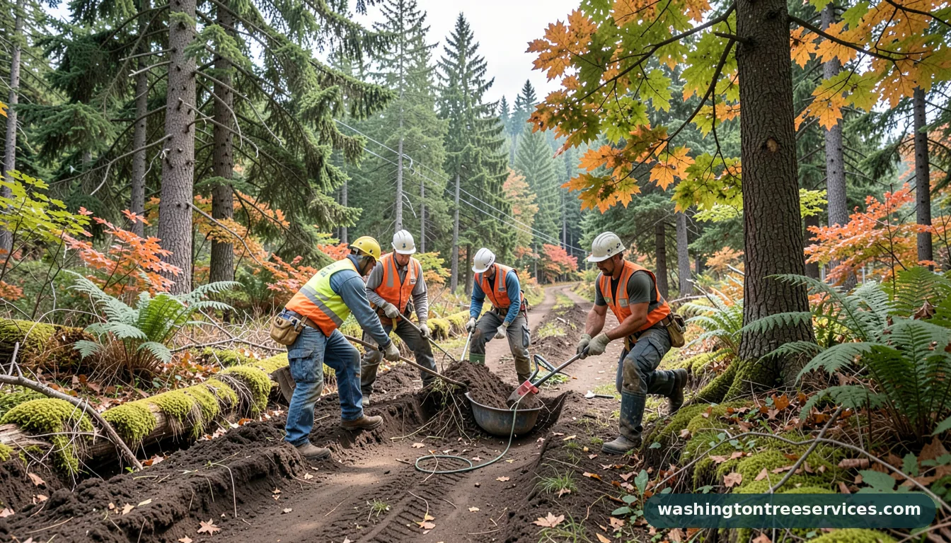 Certified arborists handling earthworks tree service bellingham in Washington earthworks tree service bellingham - certified arborists at work in Washington