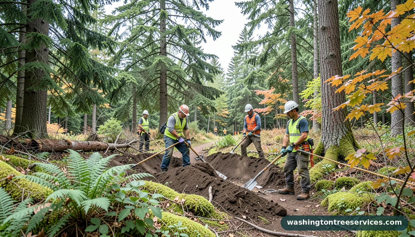 Professional equipment for earthworks tree service bellingham in Washington earthworks tree service bellingham - tree service equipment and crew in Washington