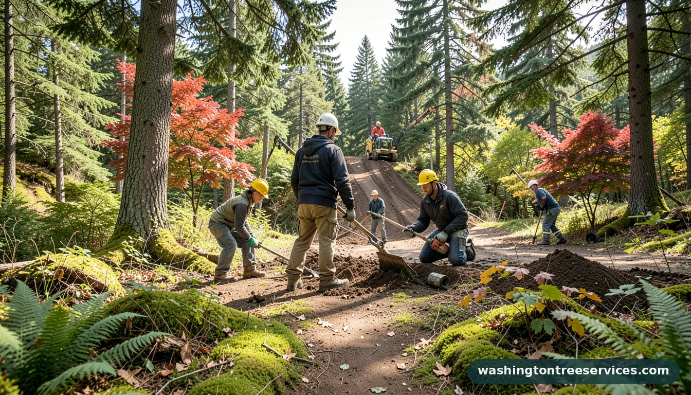 Completed earthworks tree service bellingham project by Washington Tree Services earthworks tree service bellingham - completed tree work by Washington Tree Services
