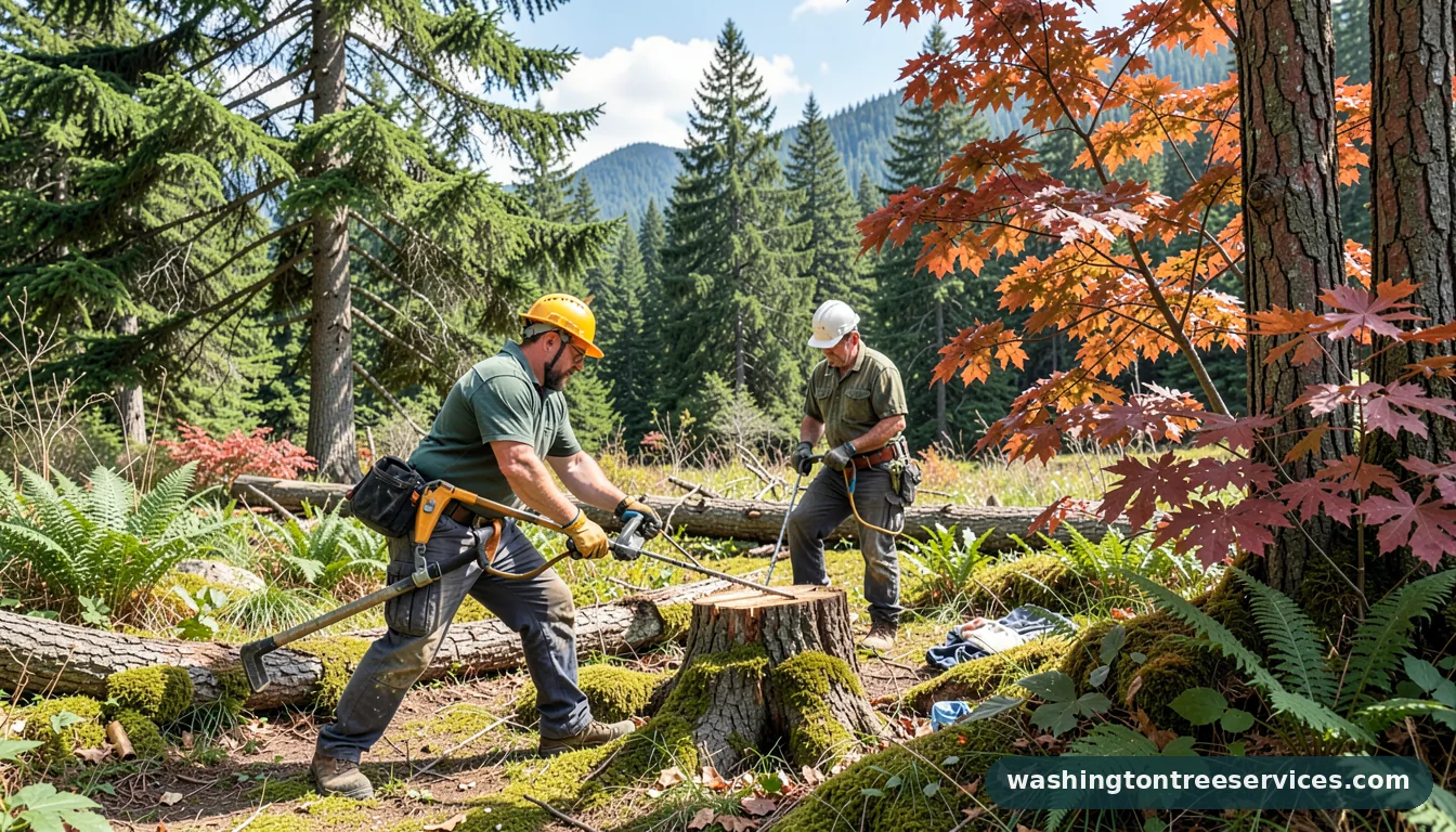 Professional equipment for easy way to remove tree stump in Washington easy way to remove tree stump - tree service equipment and crew in Washington