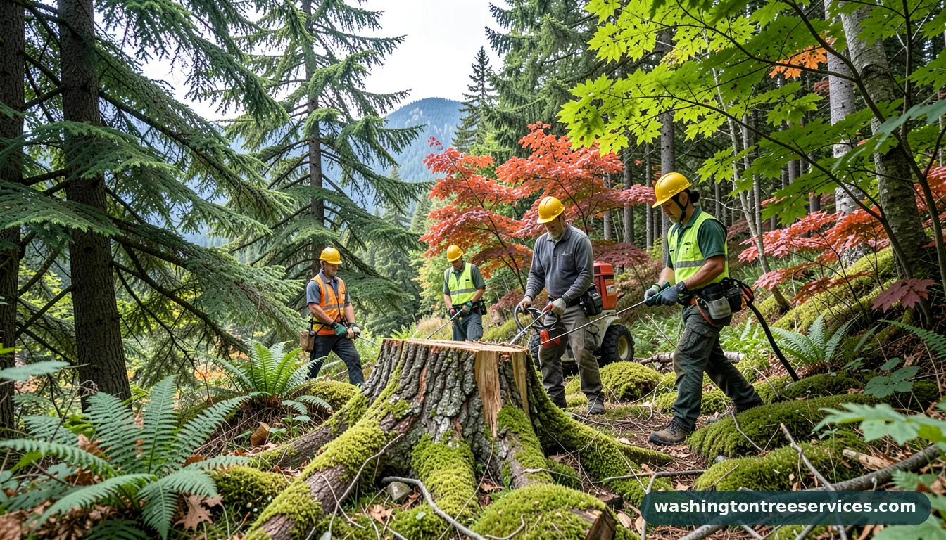 Completed easy way to remove tree stump project by Washington Tree Services easy way to remove tree stump - completed tree work by Washington Tree Services
