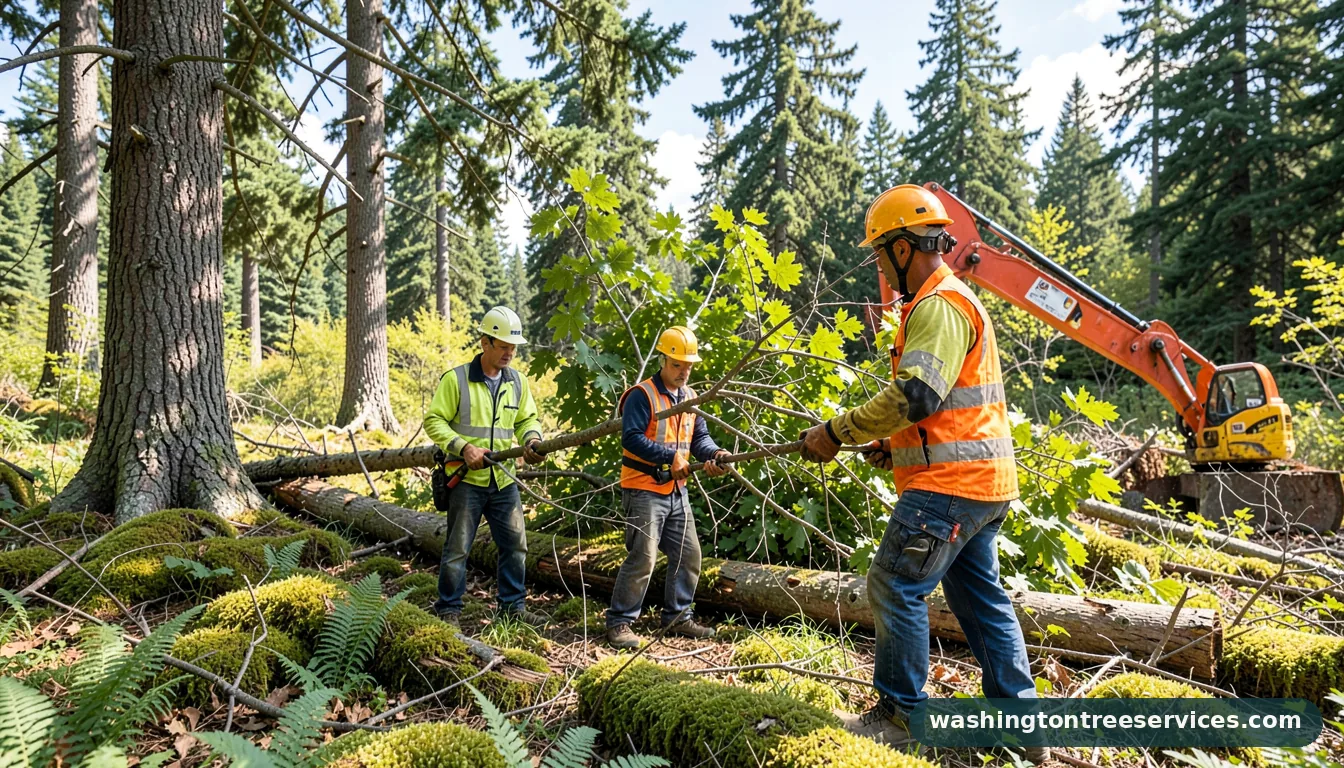 edmonds tree removal - tree service equipment and crew in Washington