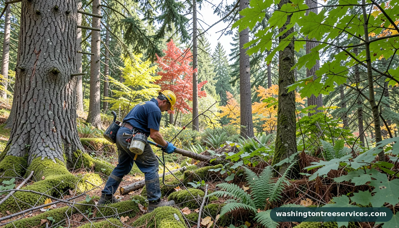 edmonds tree trimming - certified arborists at work in Washington