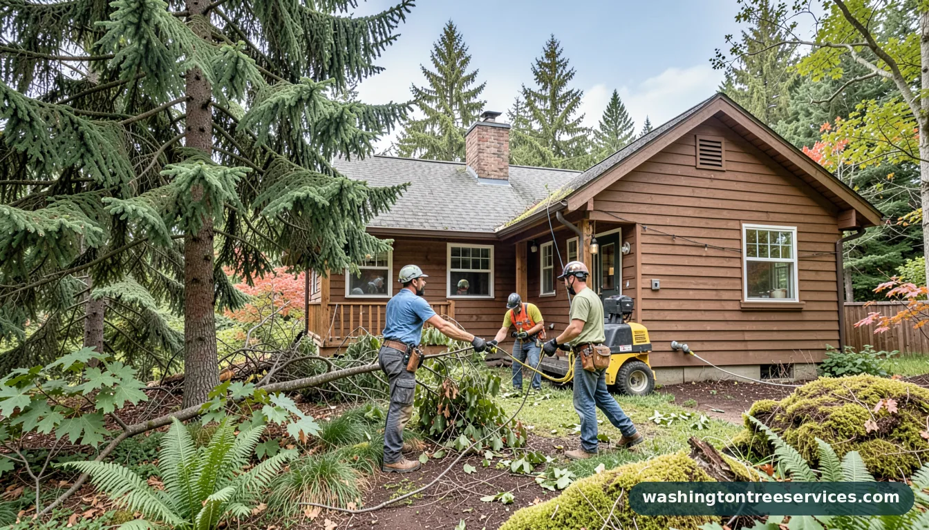 edmonds tree trimming - completed tree work by Washington Tree Services