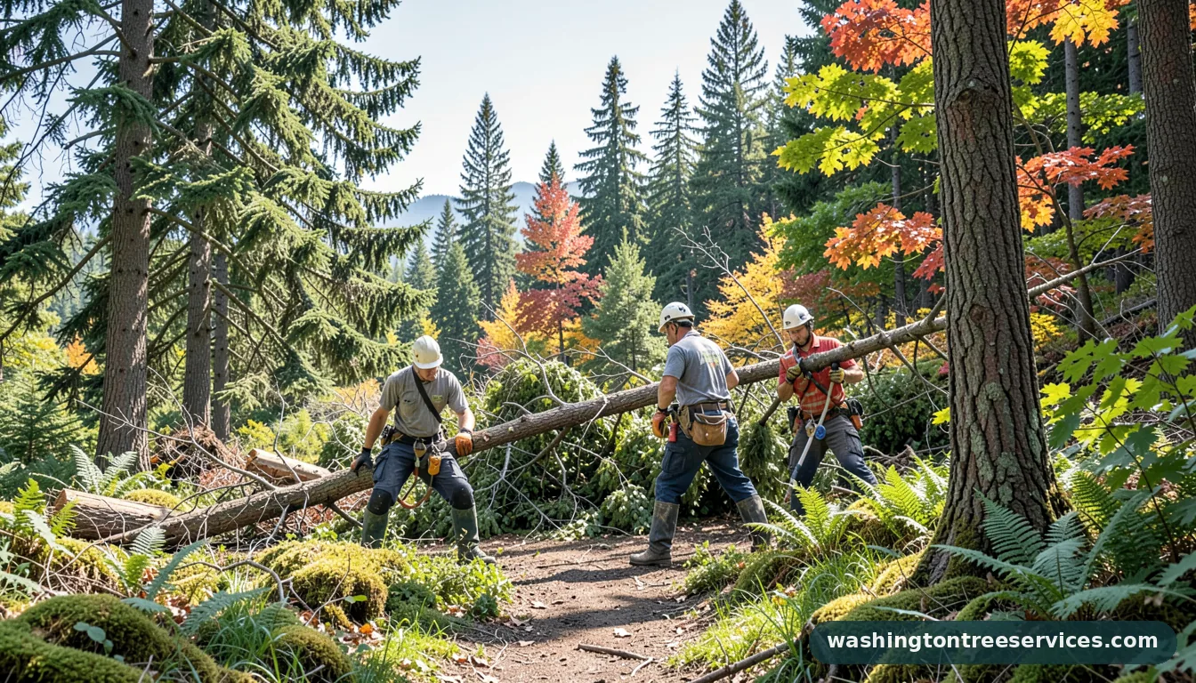 Completed everett tree removal project by Washington Tree Services everett tree removal - completed tree work by Washington Tree Services