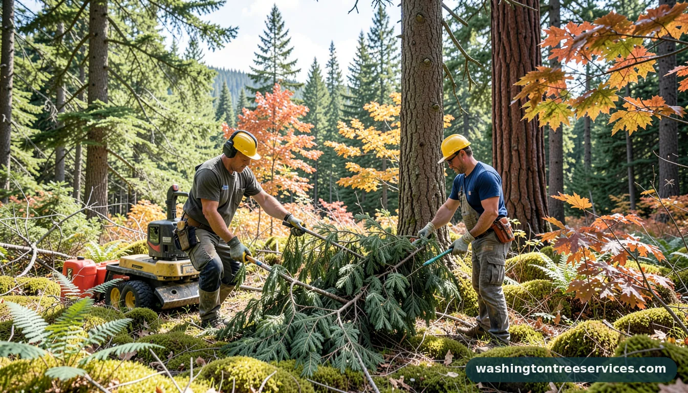 evergreen disease treatment - completed tree work by Washington Tree Services
