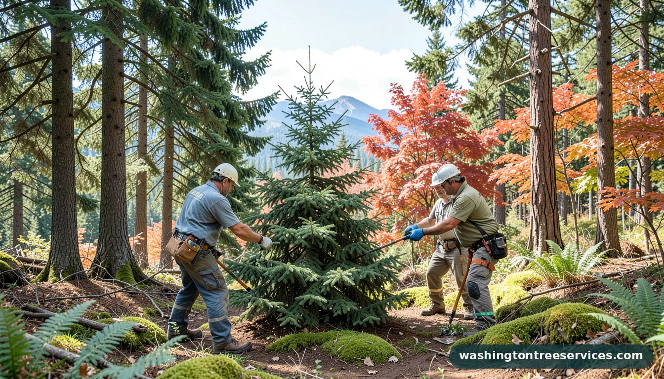 evergreen tree care - certified arborists at work in Washington