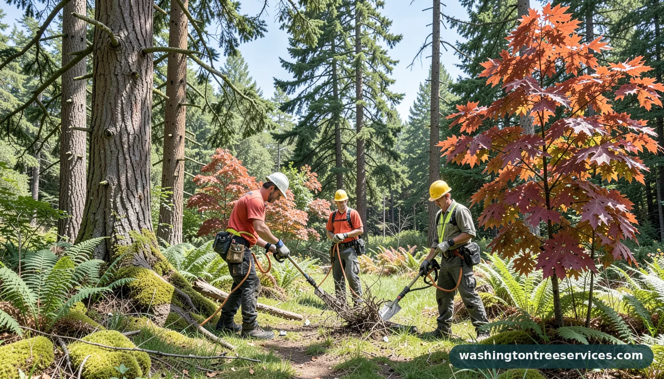 everything lawn and tree spokane - tree service equipment and crew in Washington