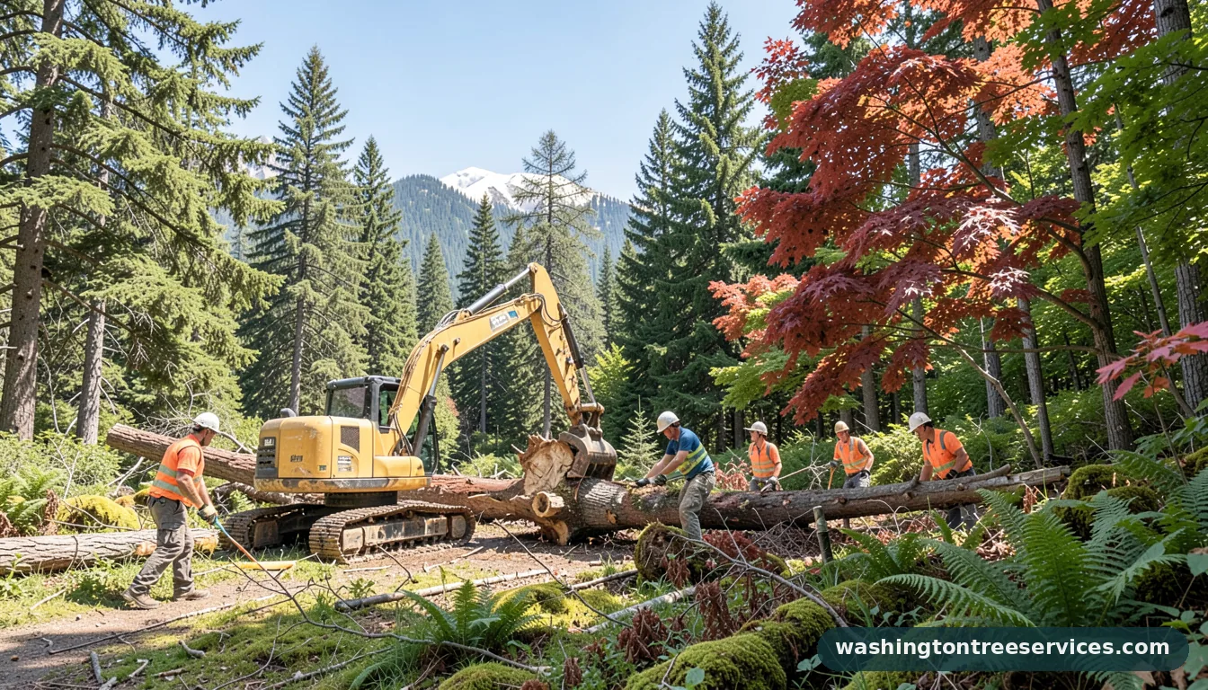 excavator tree removal in Washington | Washington Tree Services excavator tree removal - professional tree service in Washington