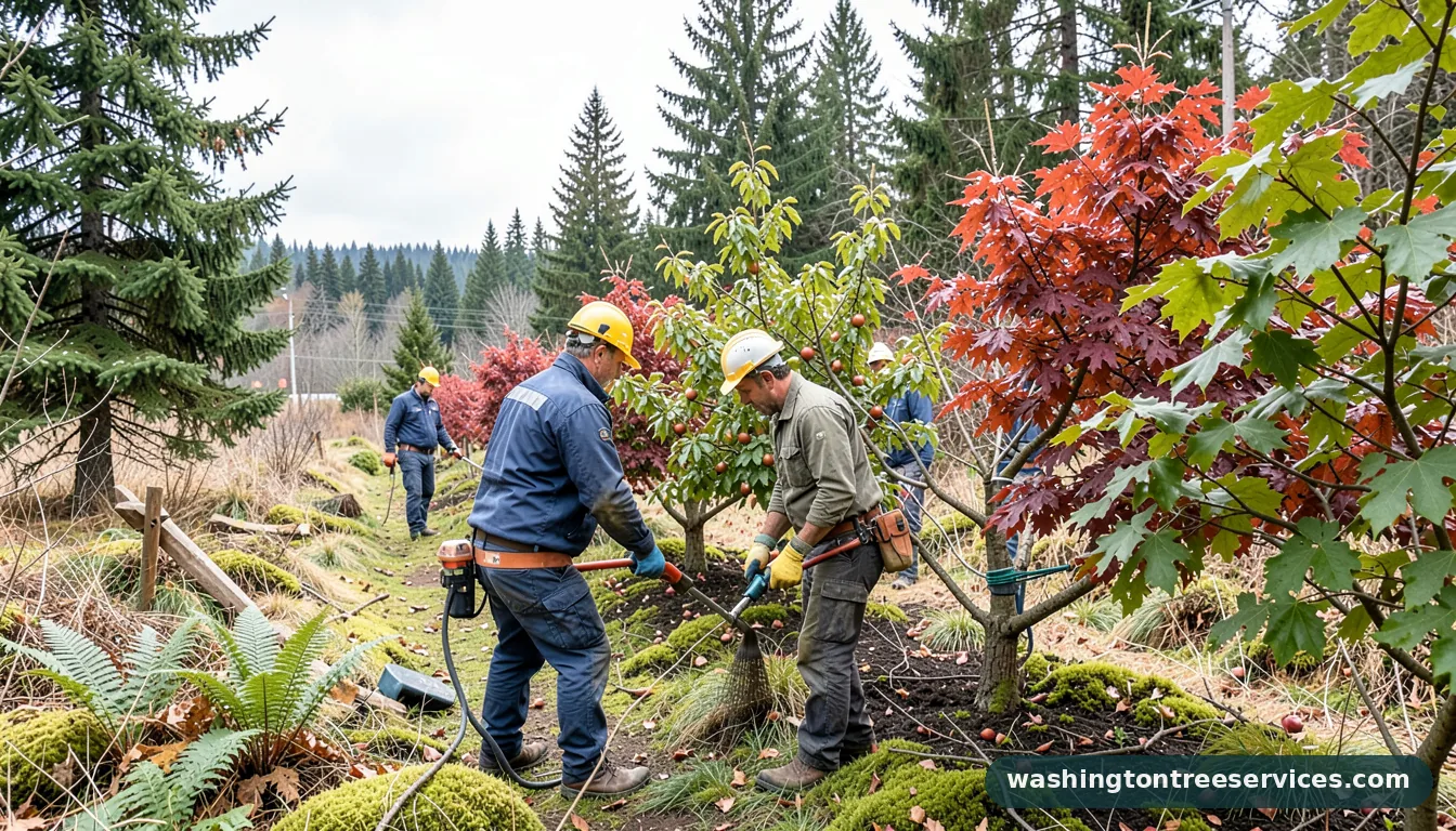 Professional equipment for fertilize fruit trees in winter in Washington fertilize fruit trees in winter - tree service equipment and crew in Washington