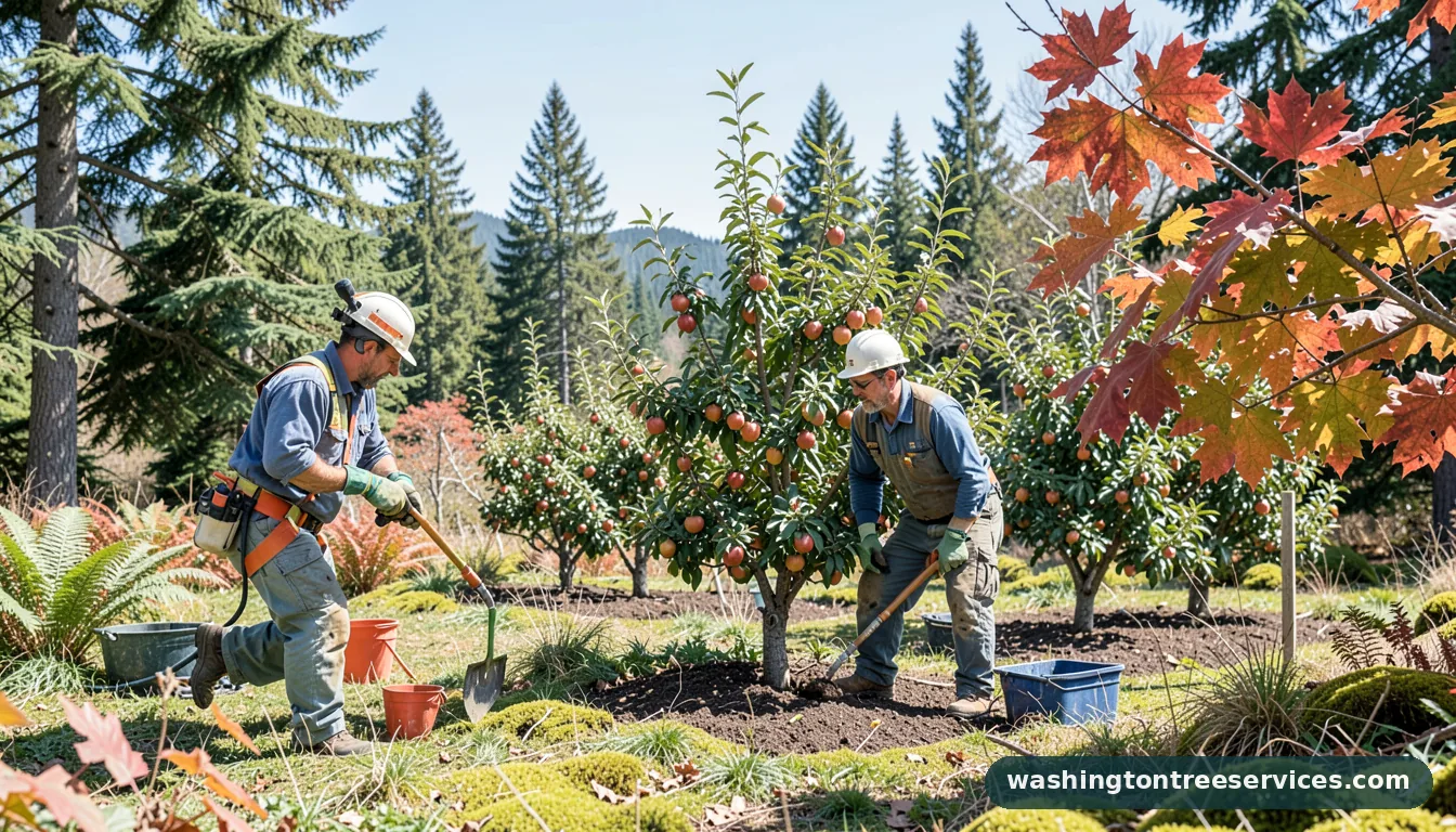 Completed fertilize fruit trees in winter project by Washington Tree Services fertilize fruit trees in winter - completed tree work by Washington Tree Services