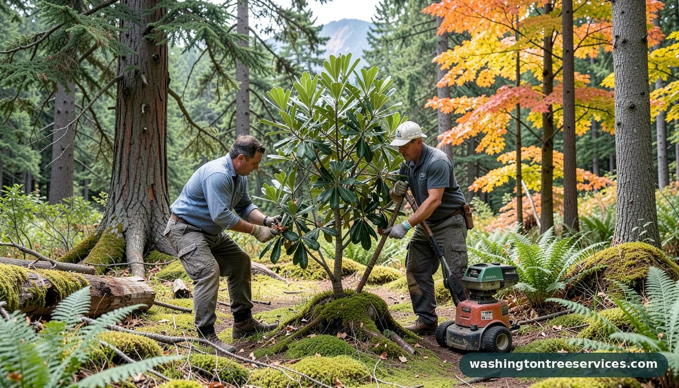 ficus altissima pruning - certified arborists at work in Washington