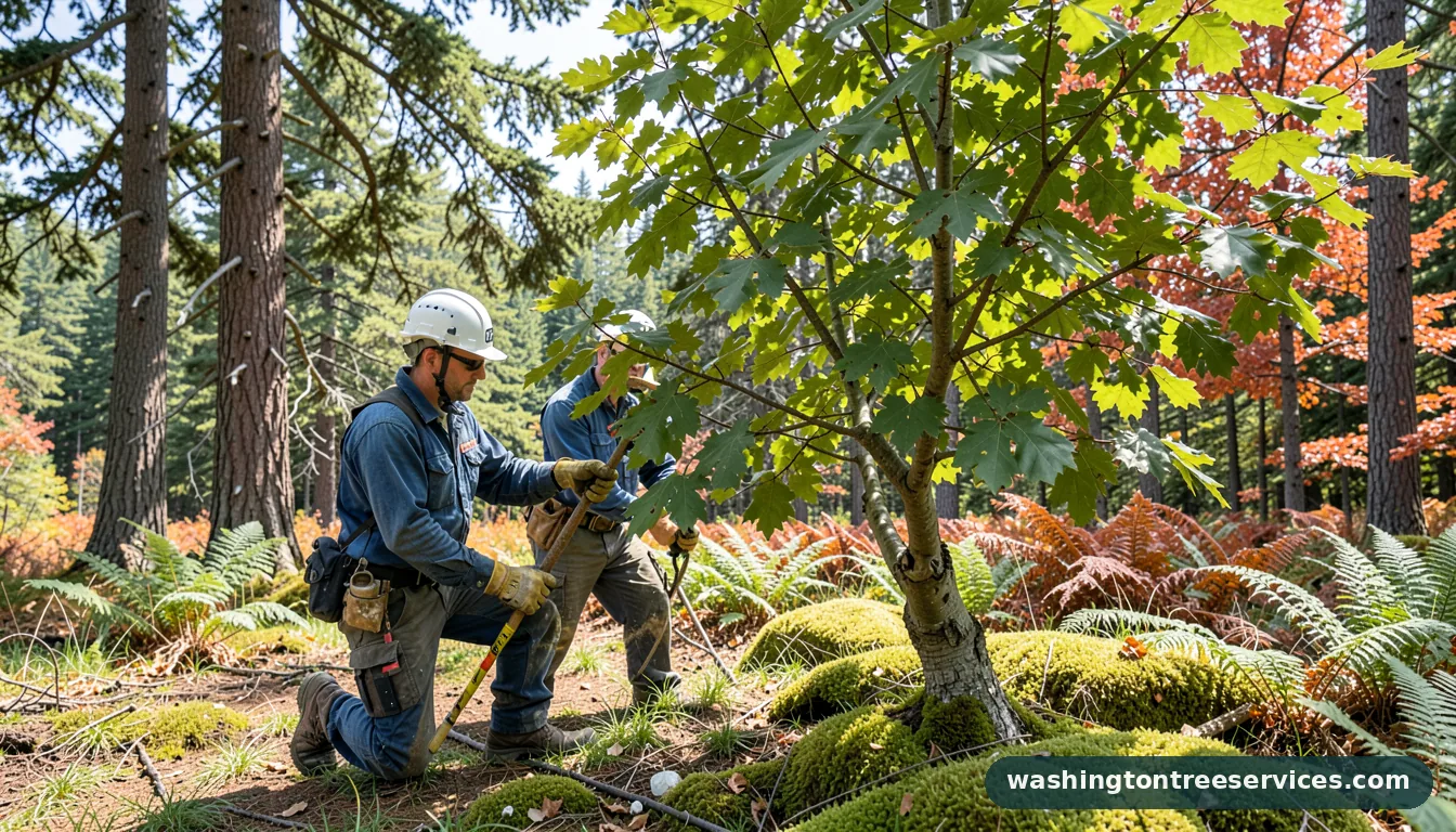 Certified arborists handling fig tree pruning in Washington fig tree pruning - certified arborists at work in Washington