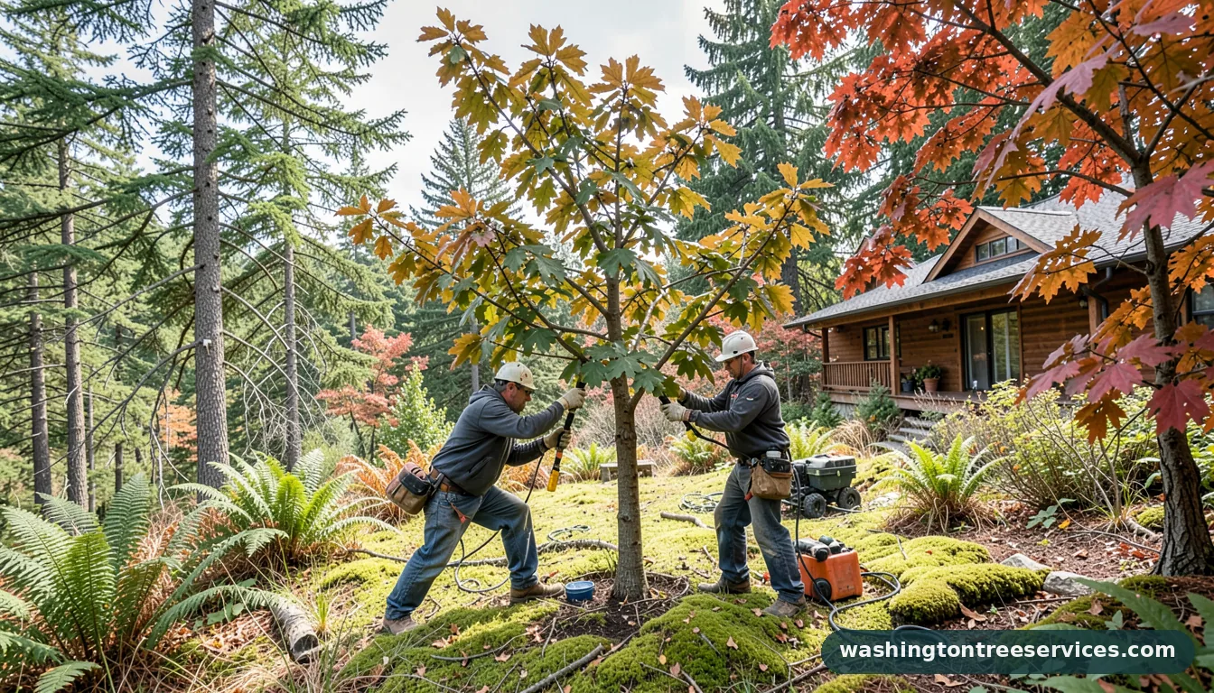Completed fig tree pruning project by Washington Tree Services fig tree pruning - completed tree work by Washington Tree Services