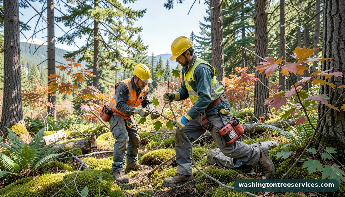 figs pruning - tree service equipment and crew in Washington