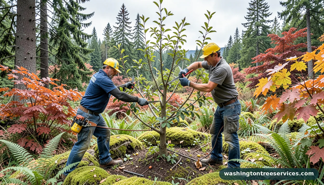 fruit tree pruning - completed tree work by Washington Tree Services