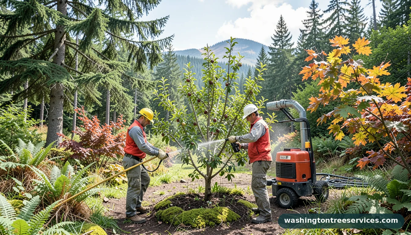 Professional equipment for fruit tree spraying service near me in Washington fruit tree spraying service near me - tree service equipment and crew in Washington