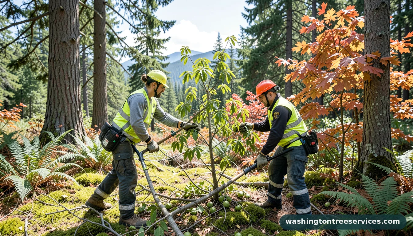 Professional equipment for fruit tree trimming in Washington fruit tree trimming - tree service equipment and crew in Washington
