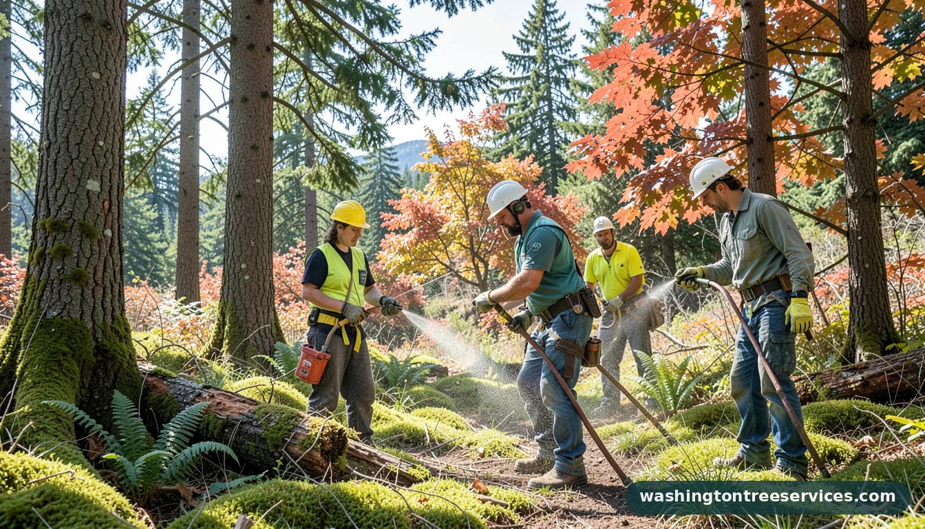 Professional equipment for fungal tree spray in Washington fungal tree spray - tree service equipment and crew in Washington