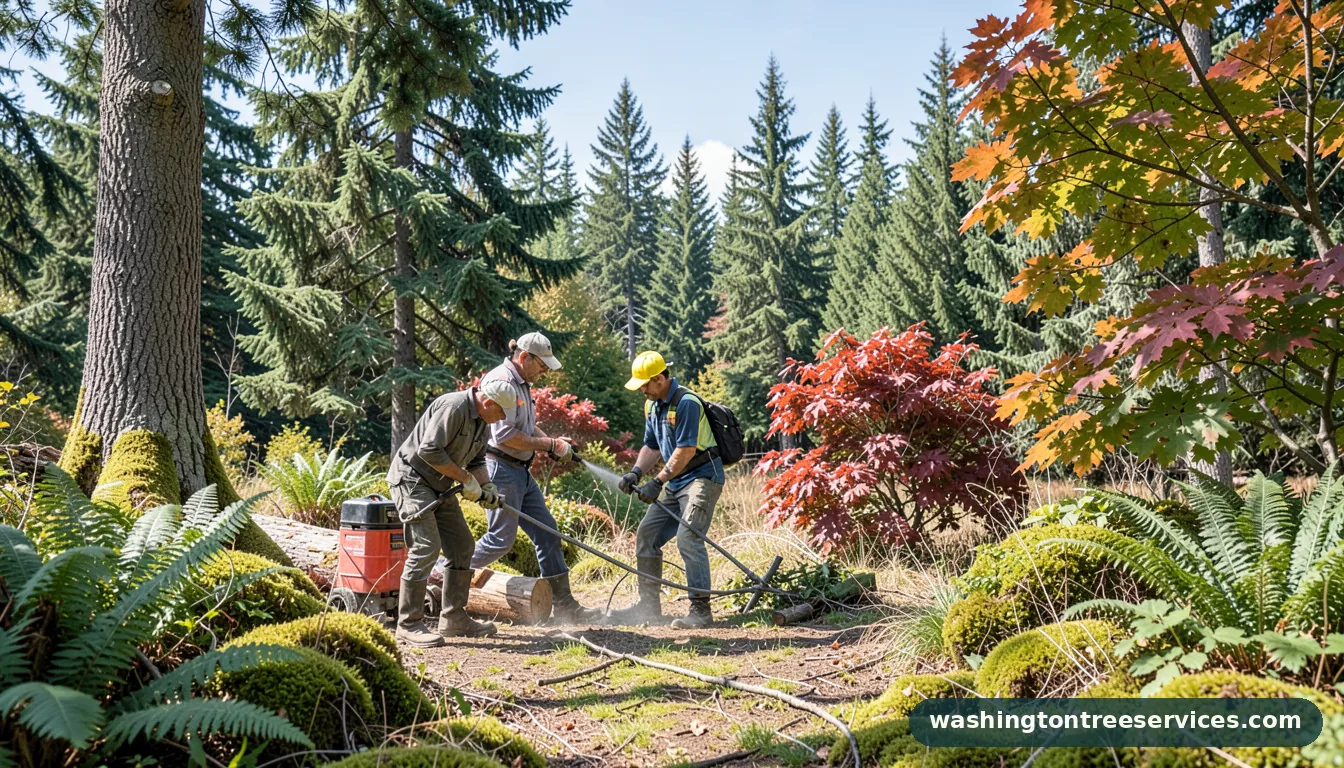 Completed fungal tree spray project by Washington Tree Services fungal tree spray - completed tree work by Washington Tree Services