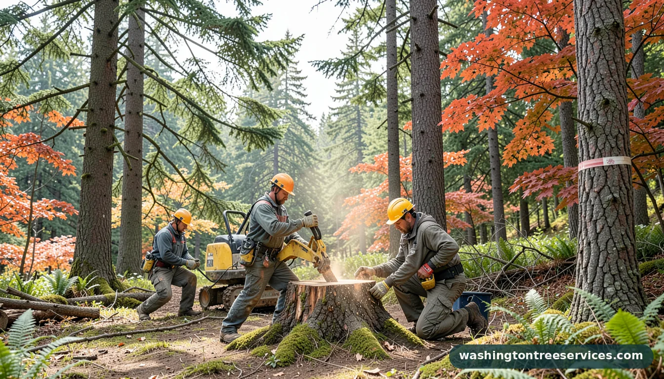 grinding stumps - professional tree service in Washington