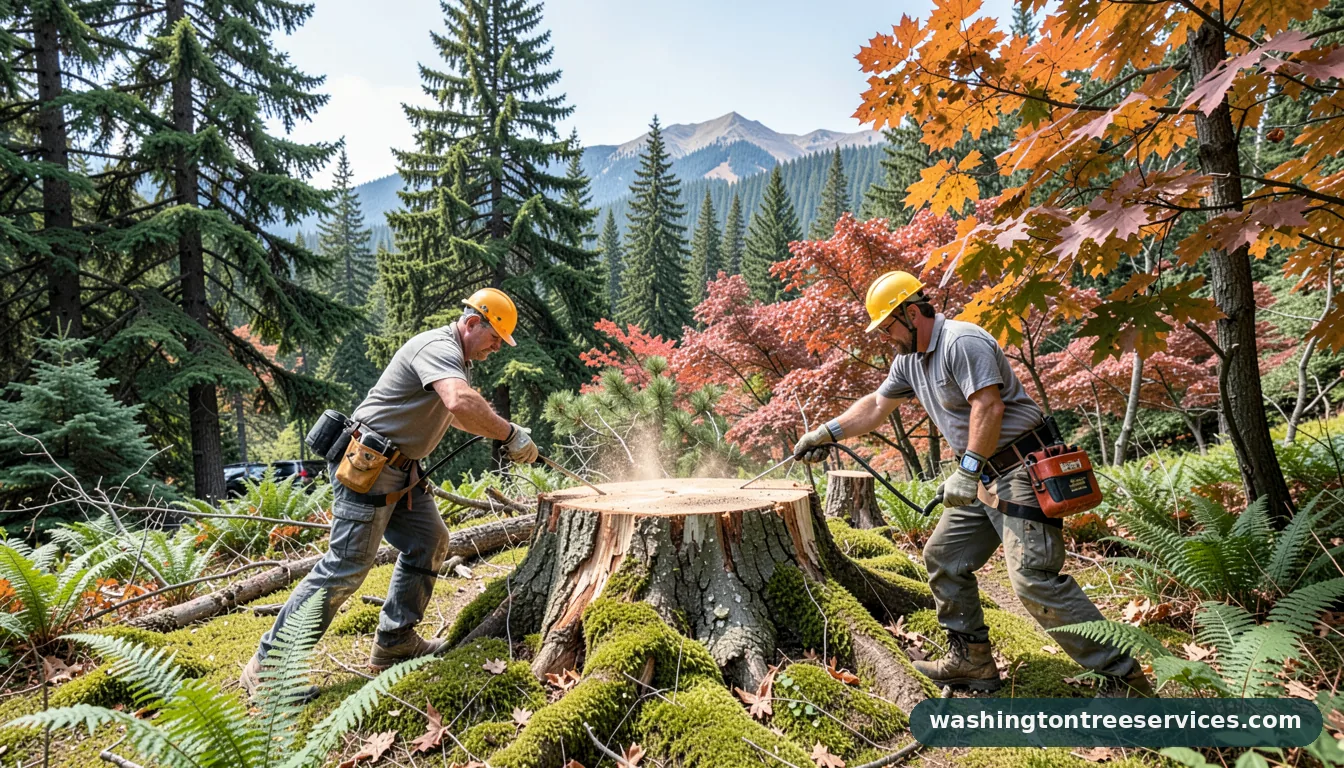 grinding tree stump in Washington | Washington Tree Services grinding tree stump - professional tree service in Washington