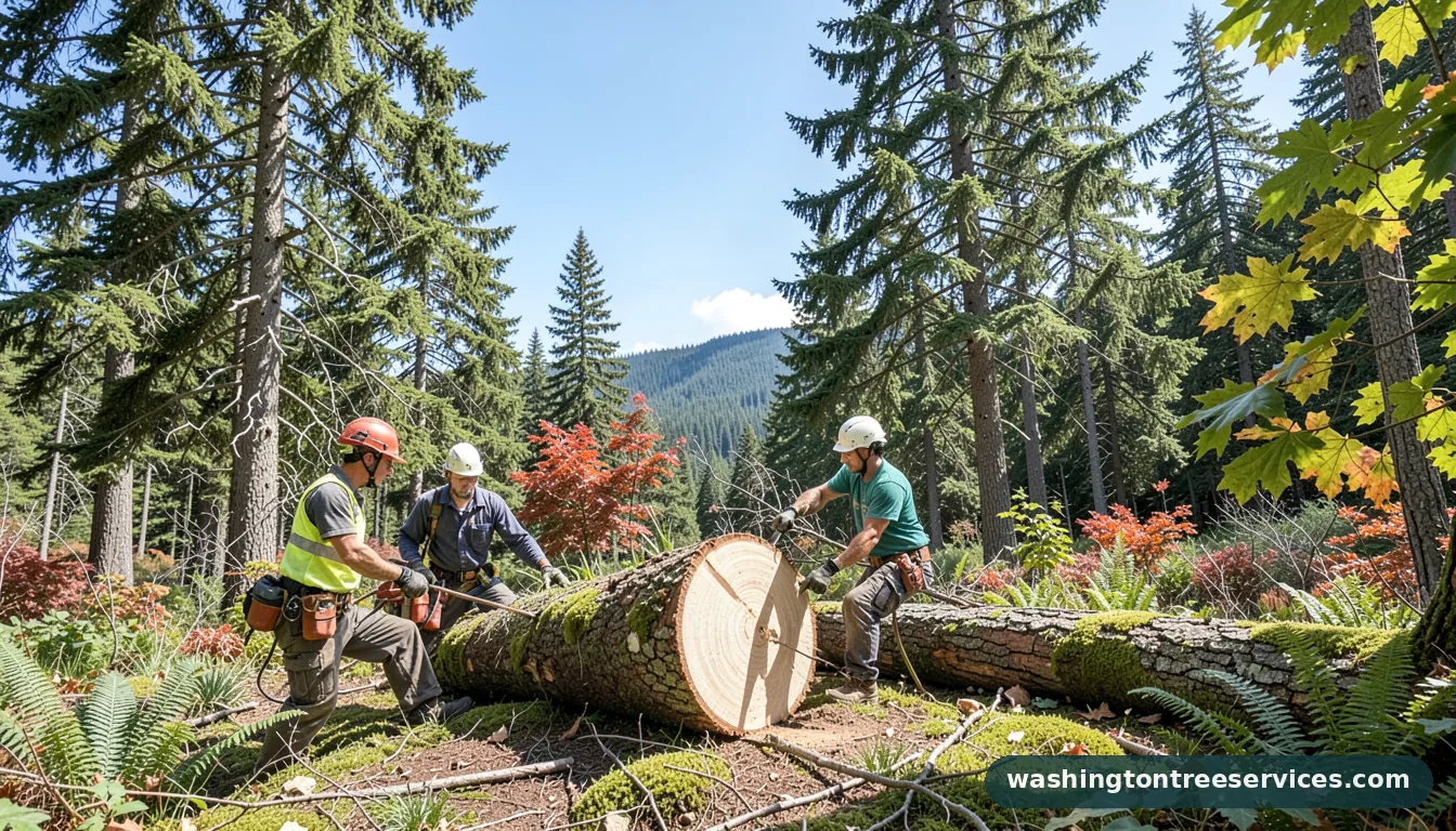 hand felling in Washington | Washington Tree Services hand felling - professional tree service in Washington