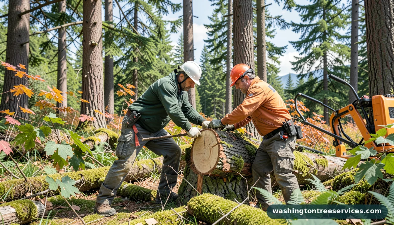 Professional equipment for hand felling in Washington hand felling - tree service equipment and crew in Washington