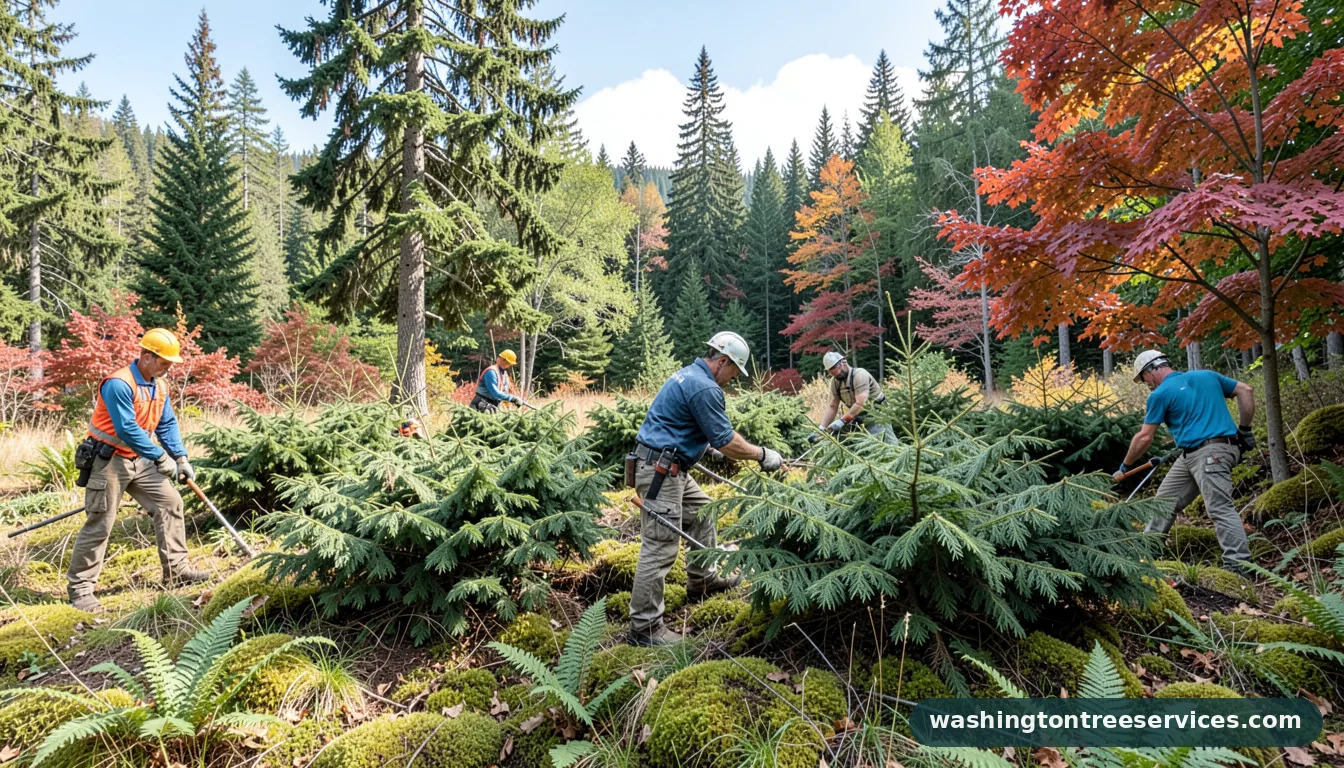 hard pruning evergreen shrubs - professional tree service in Washington