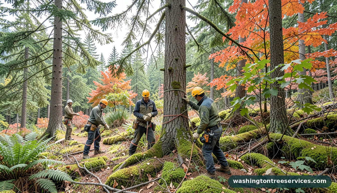 hazard tree assessment - certified arborists at work in Washington