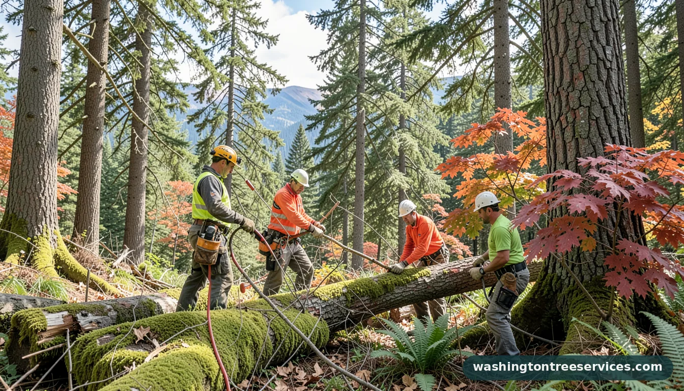 hazard tree assessment - completed tree work by Washington Tree Services