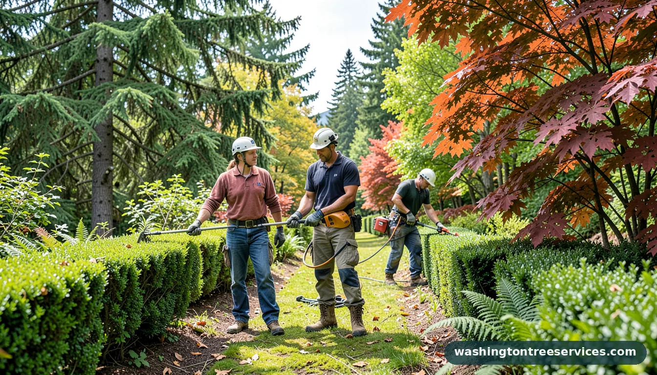 Completed hedge trimming hamilton project by Washington Tree Services hedge trimming hamilton - completed tree work by Washington Tree Services