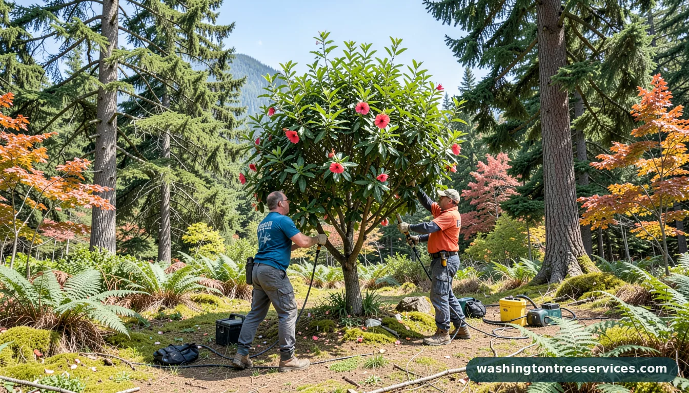hibiscus tree pruning - professional tree service in Washington