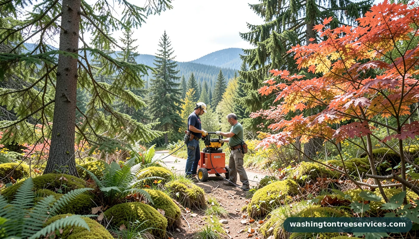 high quality tree service - completed tree work by Washington Tree Services