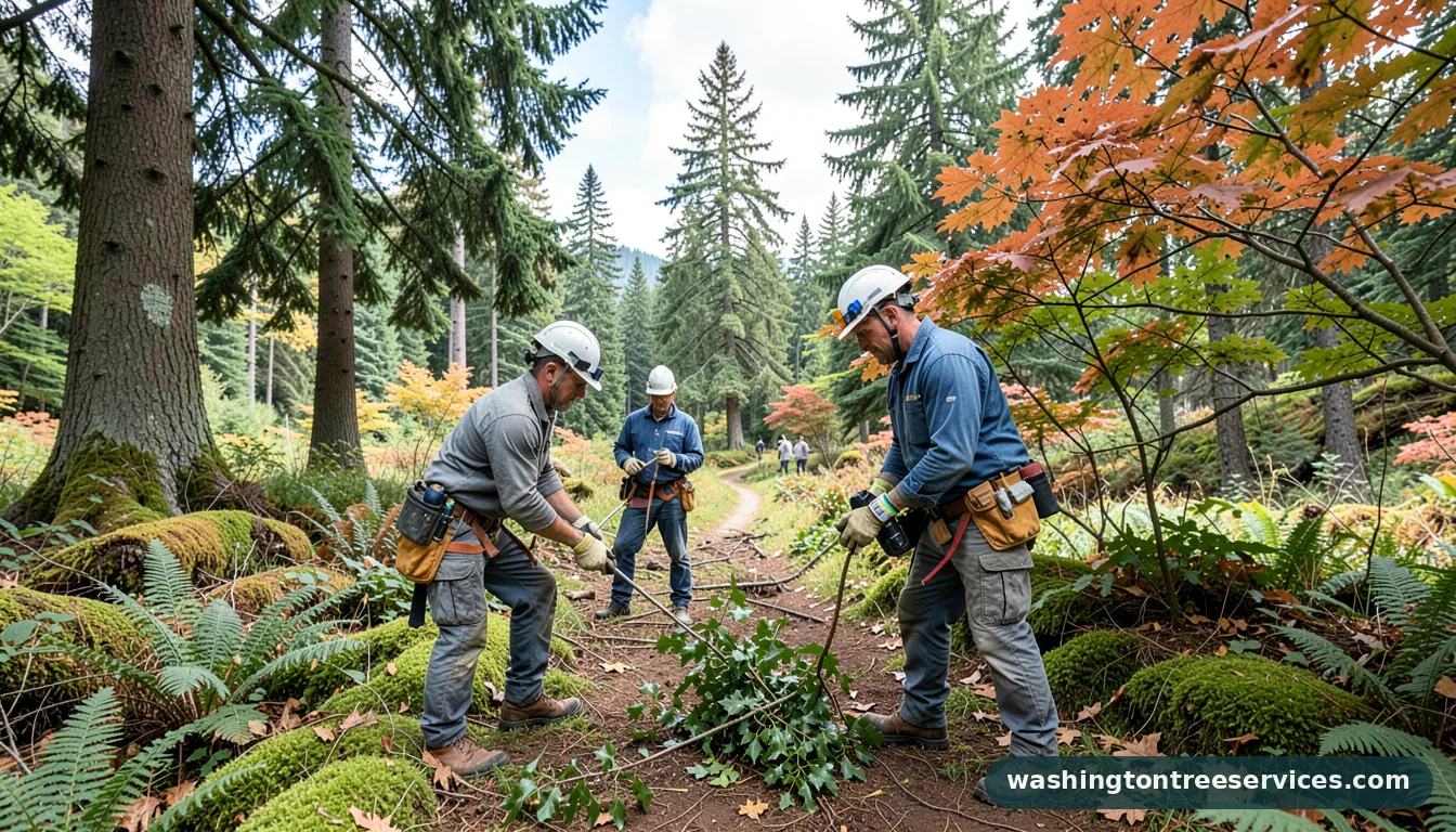 Professional equipment for holly trimming in Washington holly trimming - tree service equipment and crew in Washington